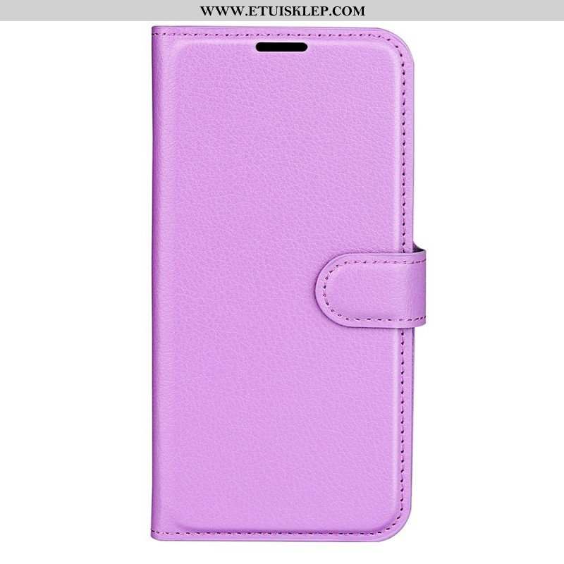 Etui Folio do Oppo Find X5 Lite Klasyczna Sztuczna Skóra Liczi